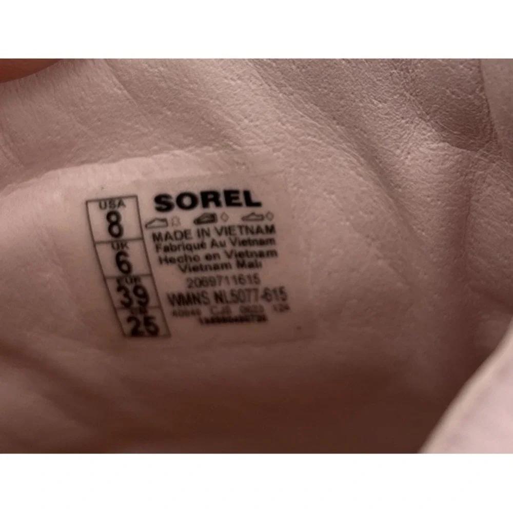 New Sorel Women's Ella III Quilted Puff Slide Pink Leather Sandals Shoes Sz‎ 8